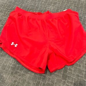 Never Worn Under Armour Red Running Shorts, Size M. Perfect Condition